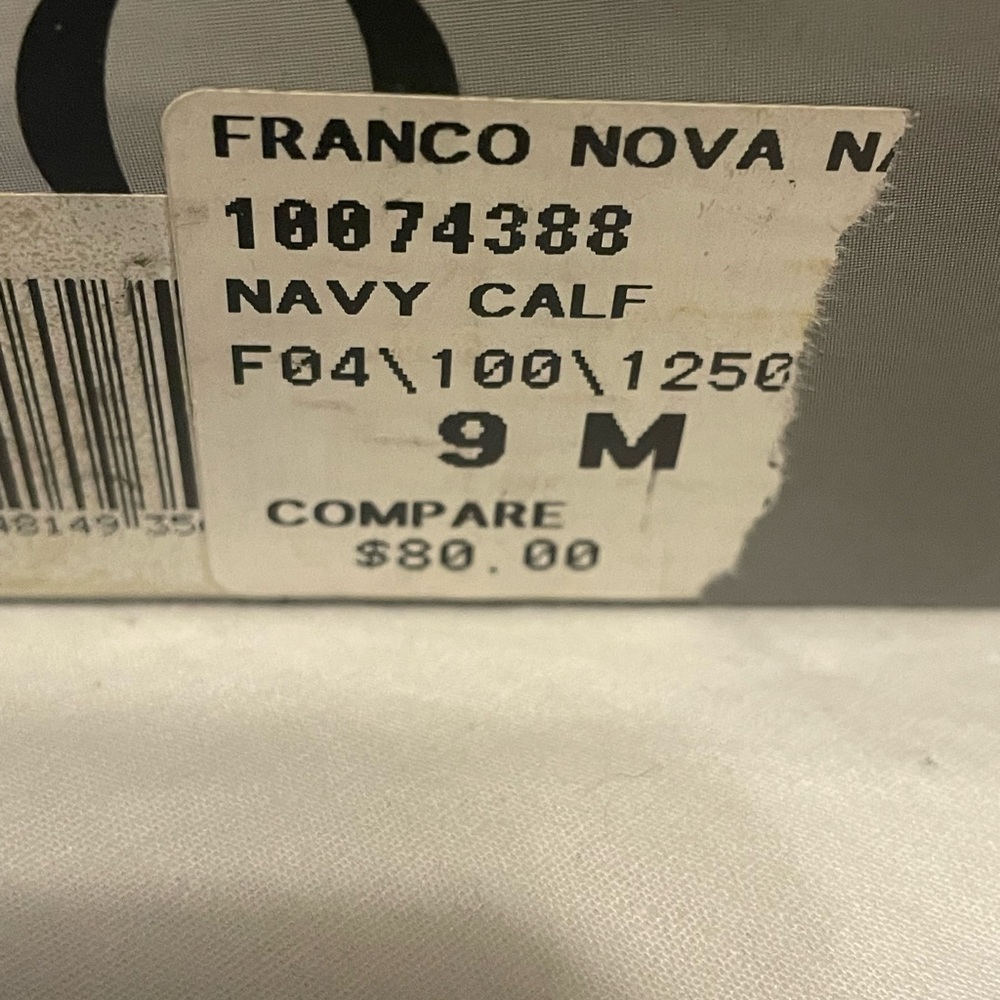 Franco L-Nova Navy Calf size 9 wore once slip on sandal